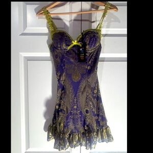 DOLLSKILL I’M BABY MINI SLIP DRESS PURPLE SIZE XS BNWT!! NEVER WORN!🔥💜🔥